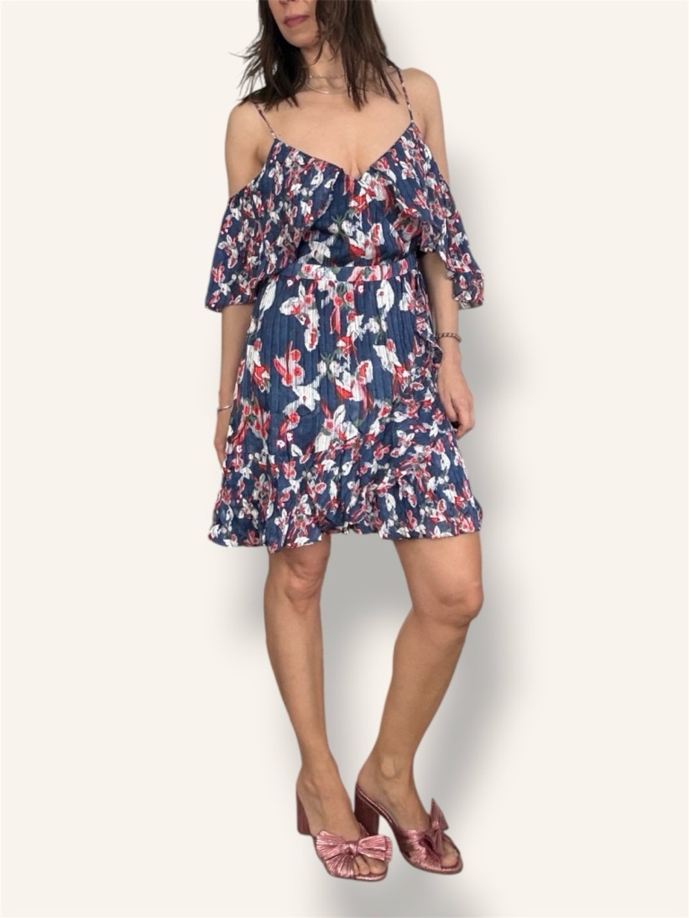 Tanya Taylor Floral Silk Mini Dress